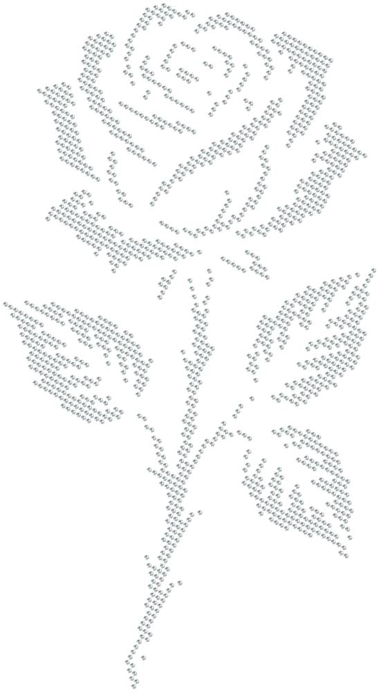 Трафарет Роза готическая — RHT_ROSE2_SS6_CRYSTAL_CLEAR