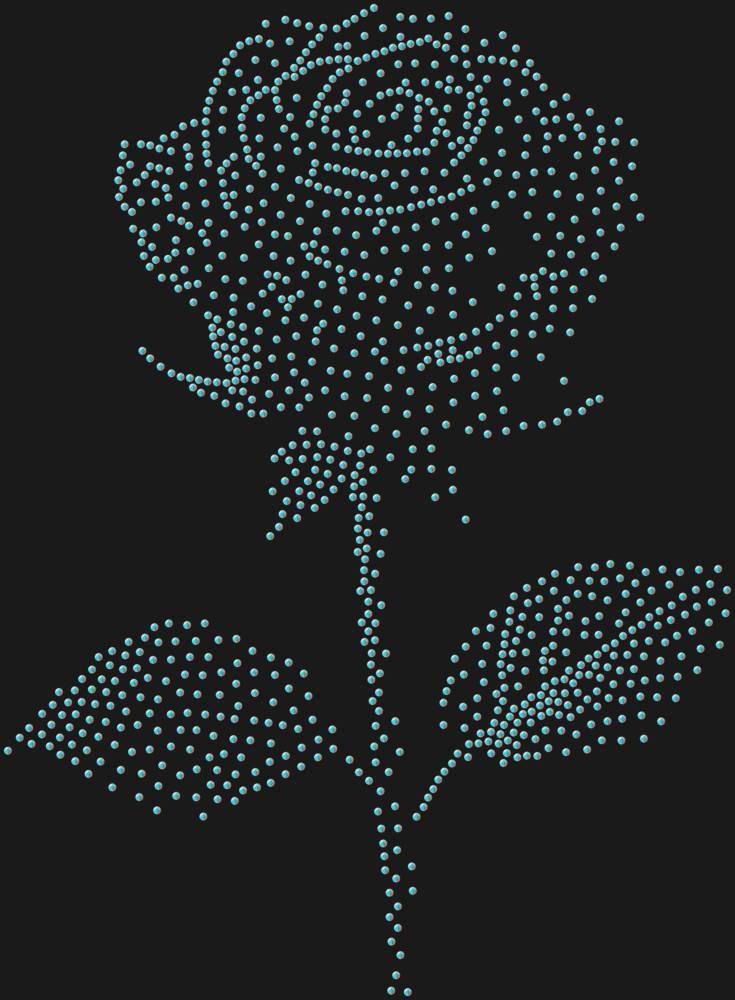Трафарет Роза — RHT_ROSE3_SS10_CRYSTAL_AB_DMC