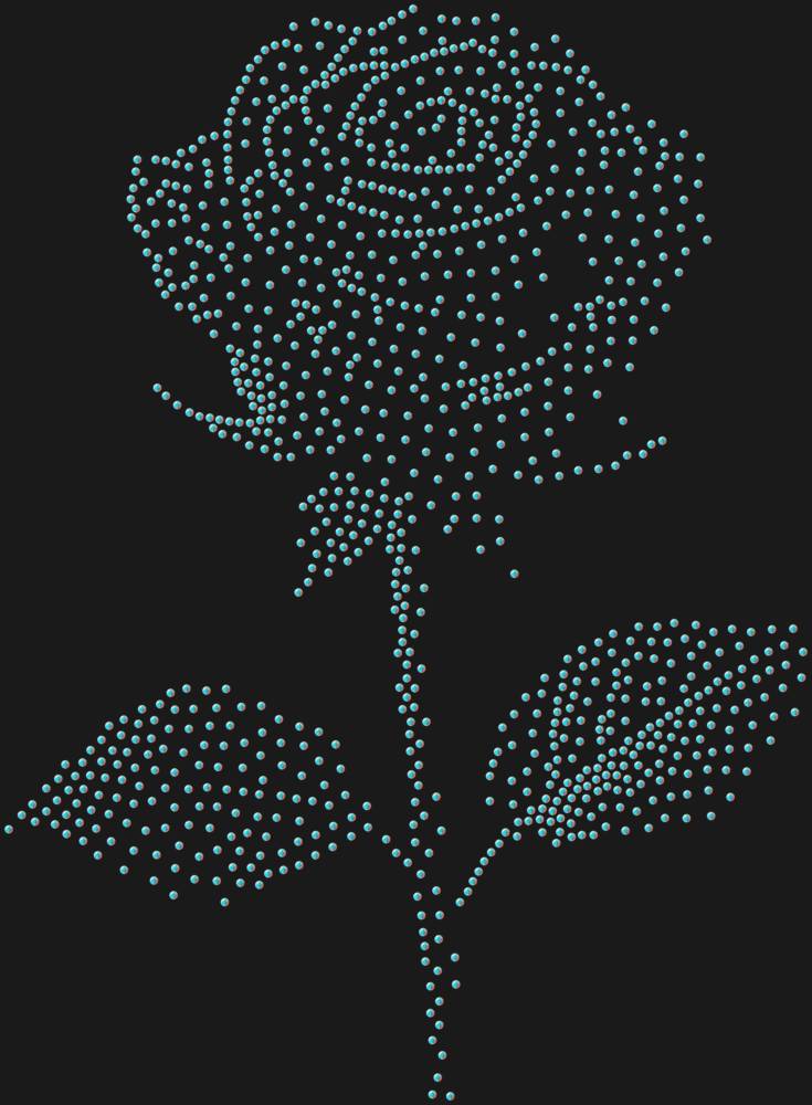 Трафарет Роза — RHT_ROSE3_SS6_CRYSTAL_AB_DMC
