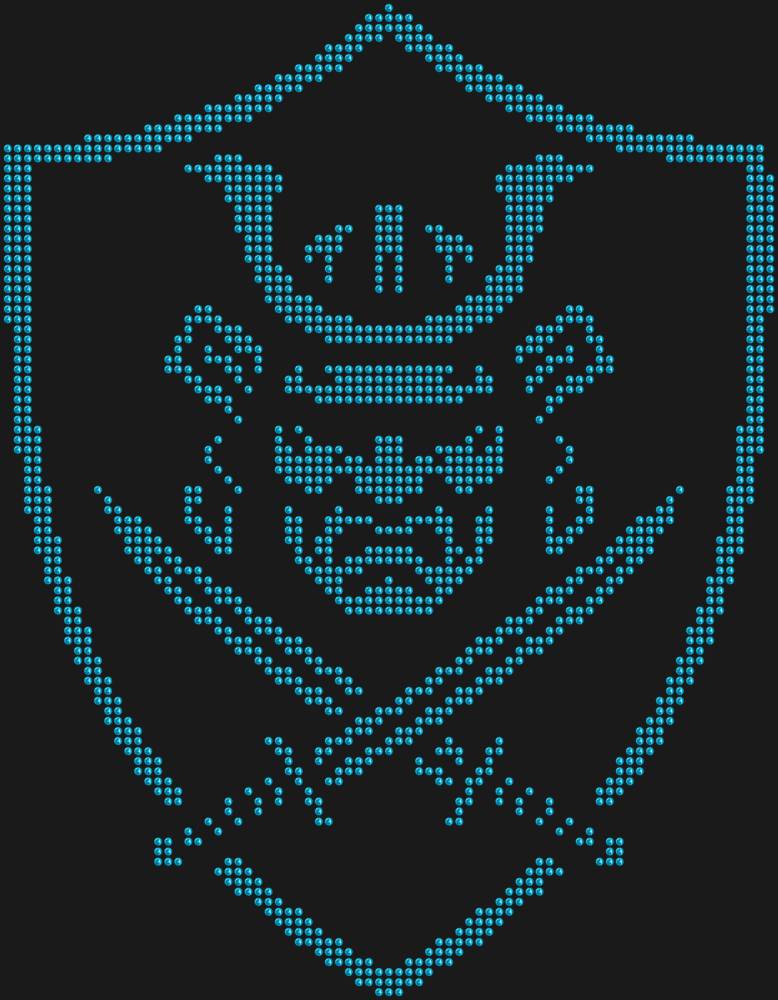Трафарет Щит самурая — RHT_SAMURAI1_SS10_AQUAMARINE