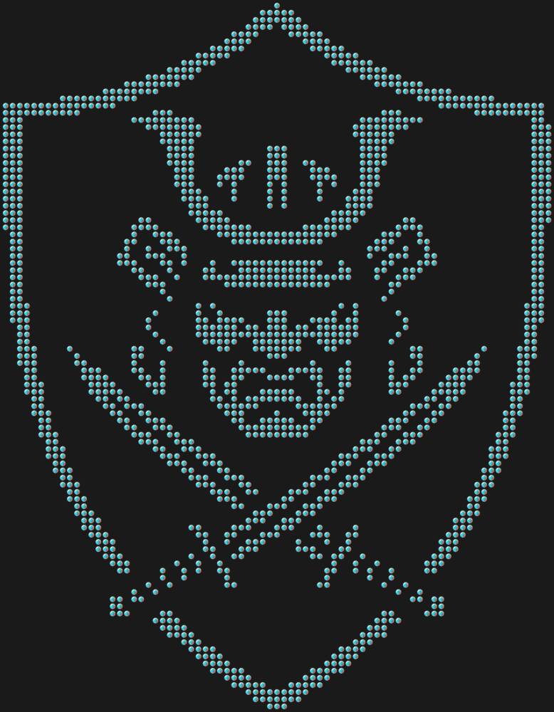 Трафарет Щит самурая — RHT_SAMURAI1_SS10_CRYSTAL_AB_DMC