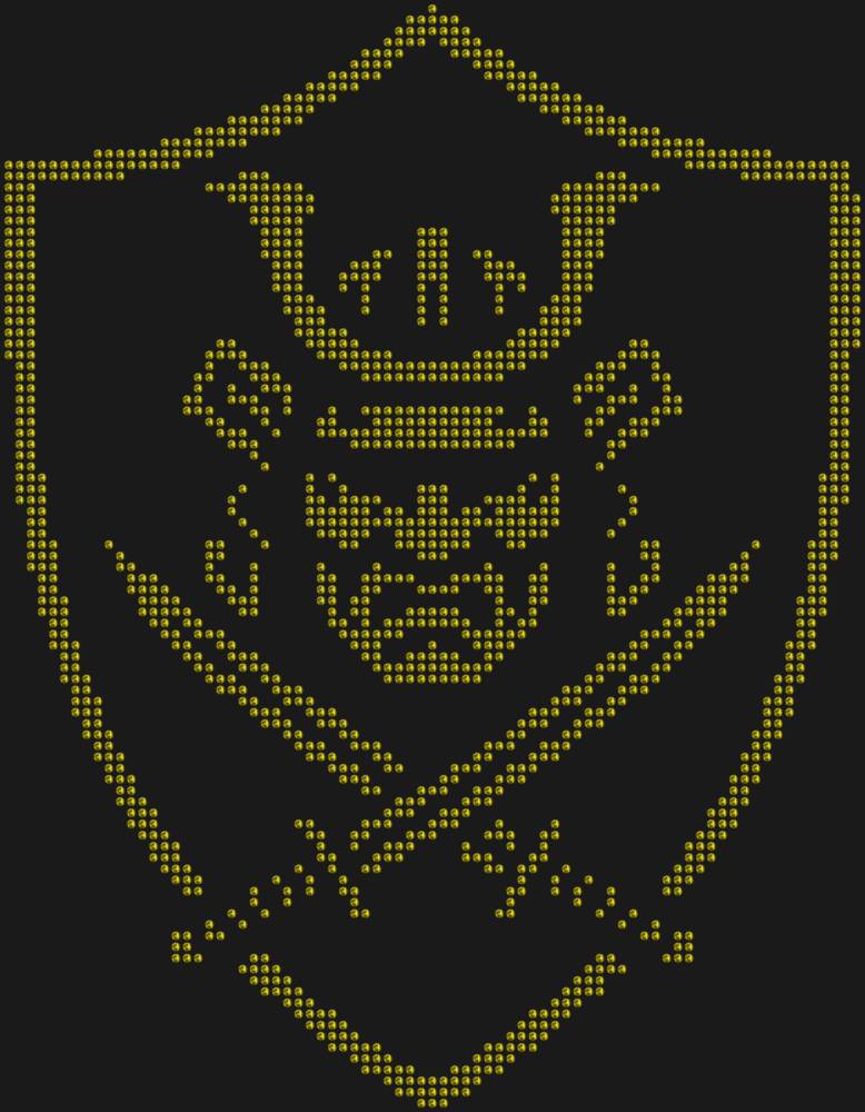 Трафарет Щит самурая — RHT_SAMURAI1_SS10_OLIVE