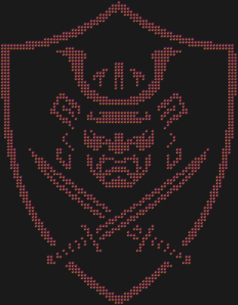 Трафарет Щит самурая — RHT_SAMURAI1_SS10_RAINBOW