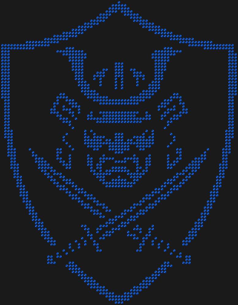 Трафарет Щит самурая — RHT_SAMURAI1_SS10_SAPPHIRE