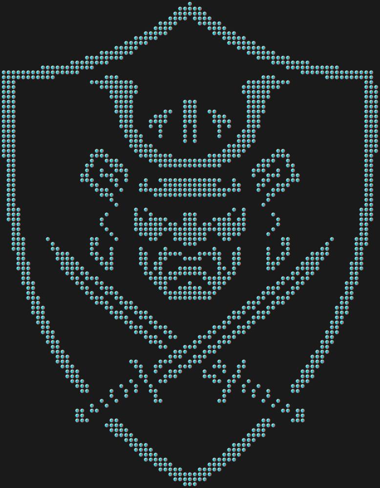 Трафарет Щит самурая — RHT_SAMURAI1_SS12_CRYSTAL_AB_DMC