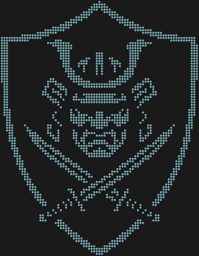 Трафарет Щит самурая — RHT_SAMURAI1_SS16_CRYSTAL_AB_DMC