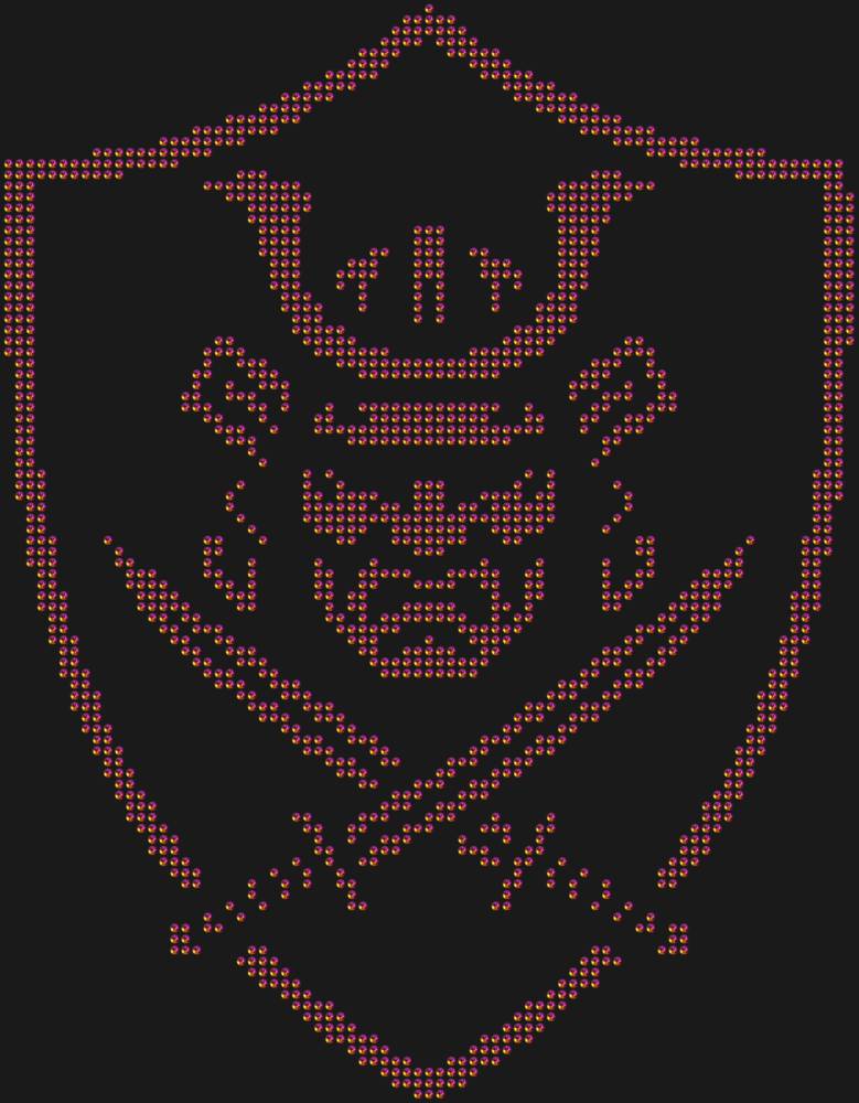 Трафарет Щит самурая — RHT_SAMURAI1_SS16_RAINBOW