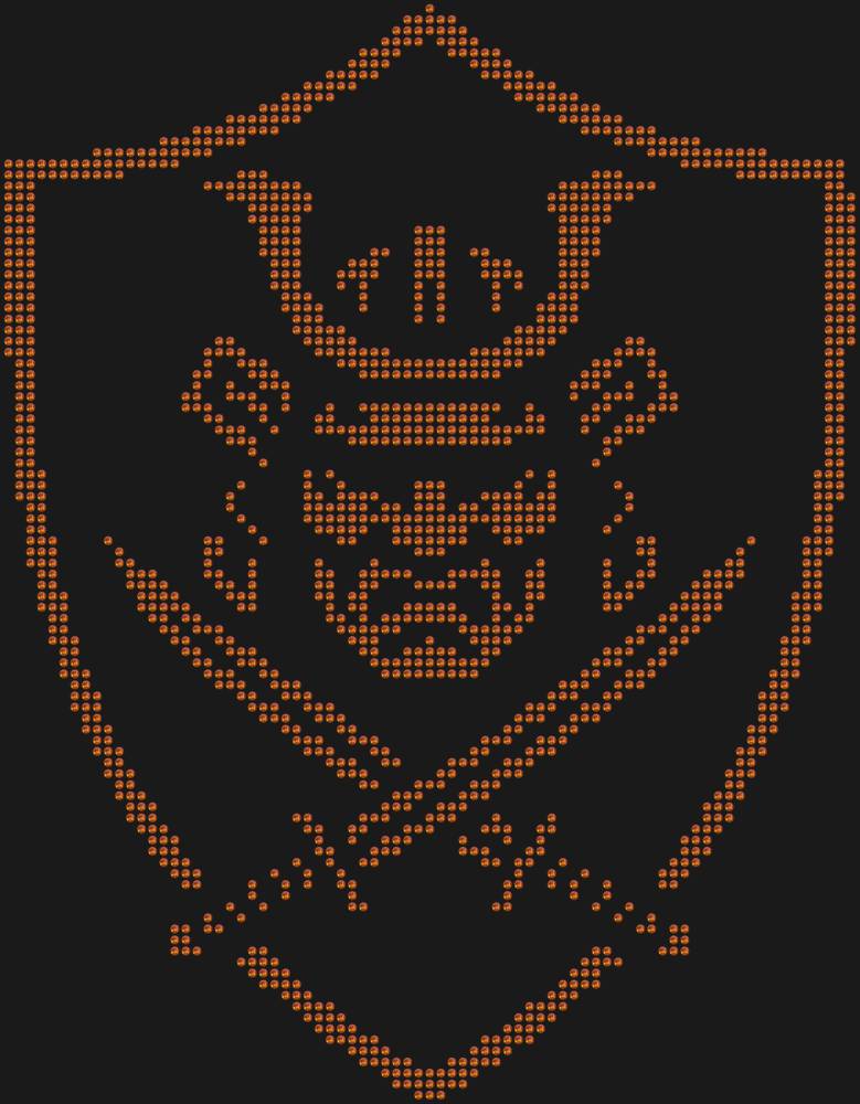 Трафарет Щит самурая — RHT_SAMURAI1_SS16_RED_VOLCANO