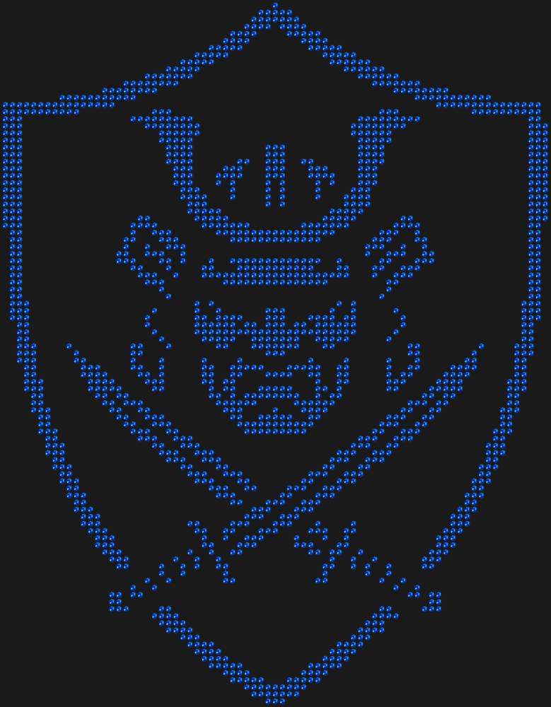 Трафарет Щит самурая — RHT_SAMURAI1_SS16_SAPPHIRE