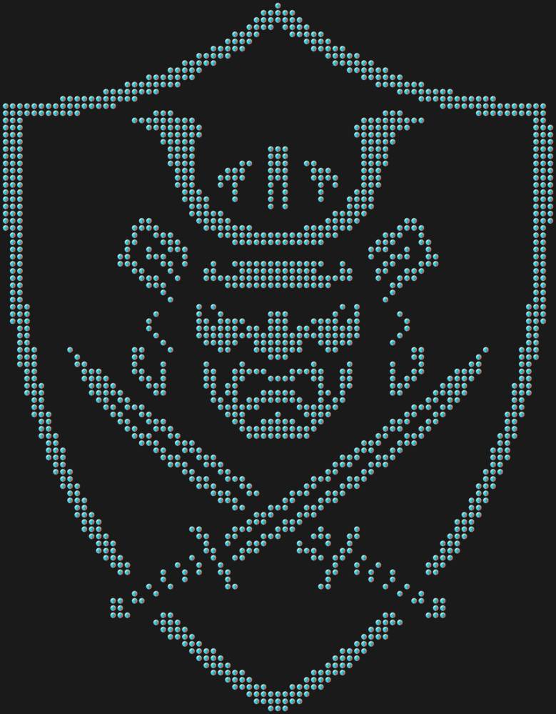 Трафарет Щит самурая — RHT_SAMURAI1_SS20_CRYSTAL_AB_DMC