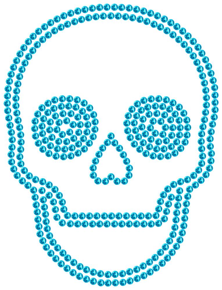 Трафарет Череп — RHT_SCULL2_SS10_AQUAMARINE