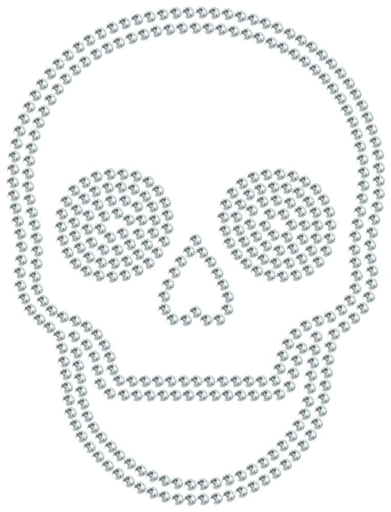 Трафарет Череп — RHT_SCULL2_SS10_CRYSTAL_CLEAR