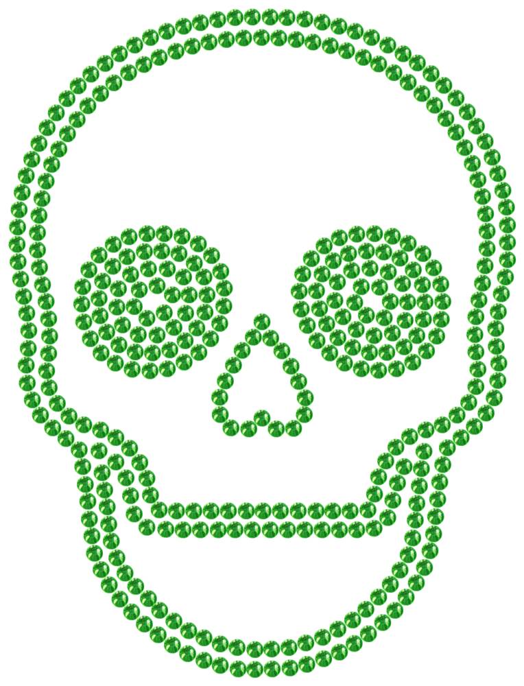 Трафарет Череп — RHT_SCULL2_SS10_LT_PERIDOT