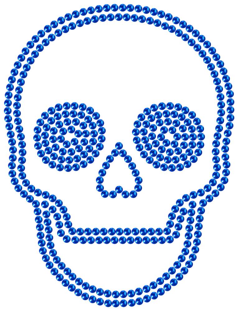 Трафарет Череп — RHT_SCULL2_SS10_SAPPHIRE