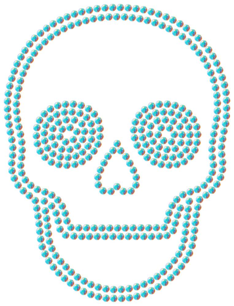Трафарет Череп — RHT_SCULL2_SS12_CRYSTAL_AB_DMC