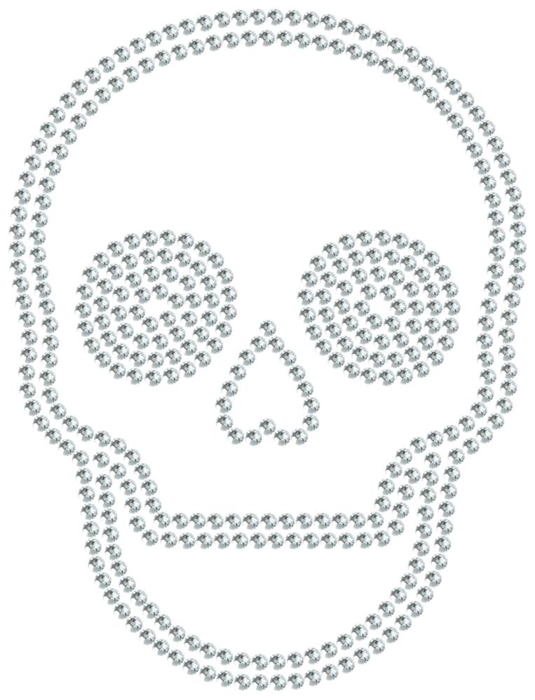 Трафарет Череп — RHT_SCULL2_SS12_CRYSTAL_CLEAR