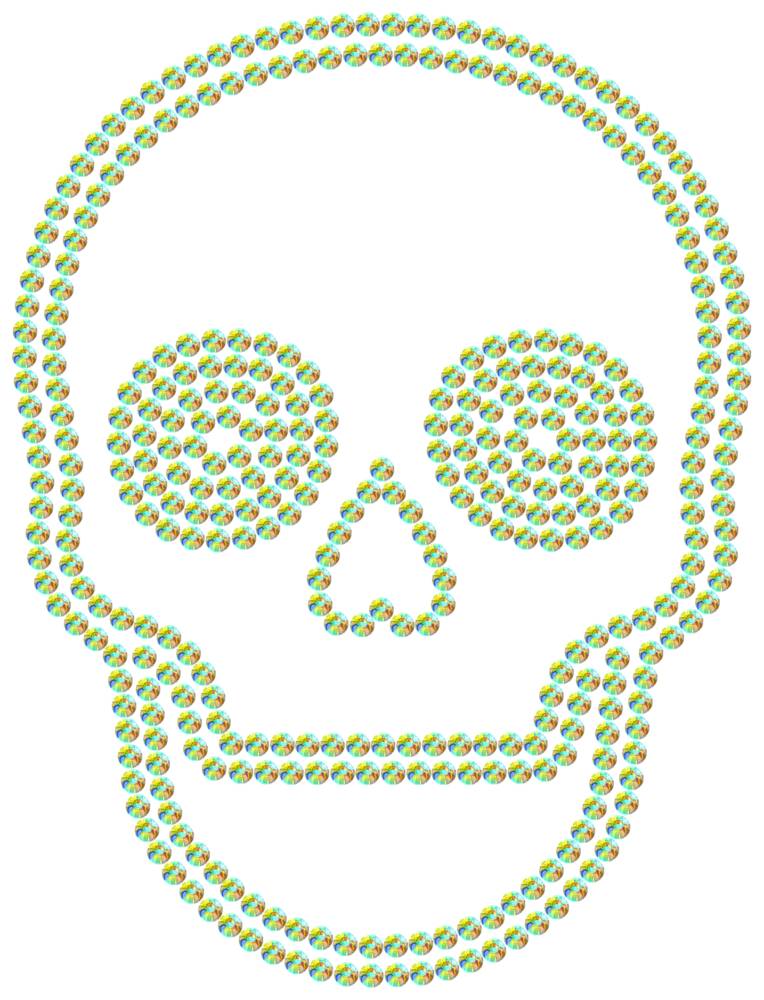 Трафарет Череп — RHT_SCULL2_SS16_CRYSTAL_AB