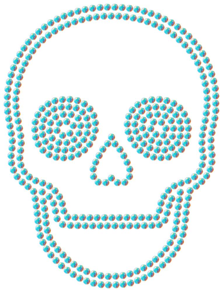 Трафарет Череп — RHT_SCULL2_SS16_CRYSTAL_AB_DMC