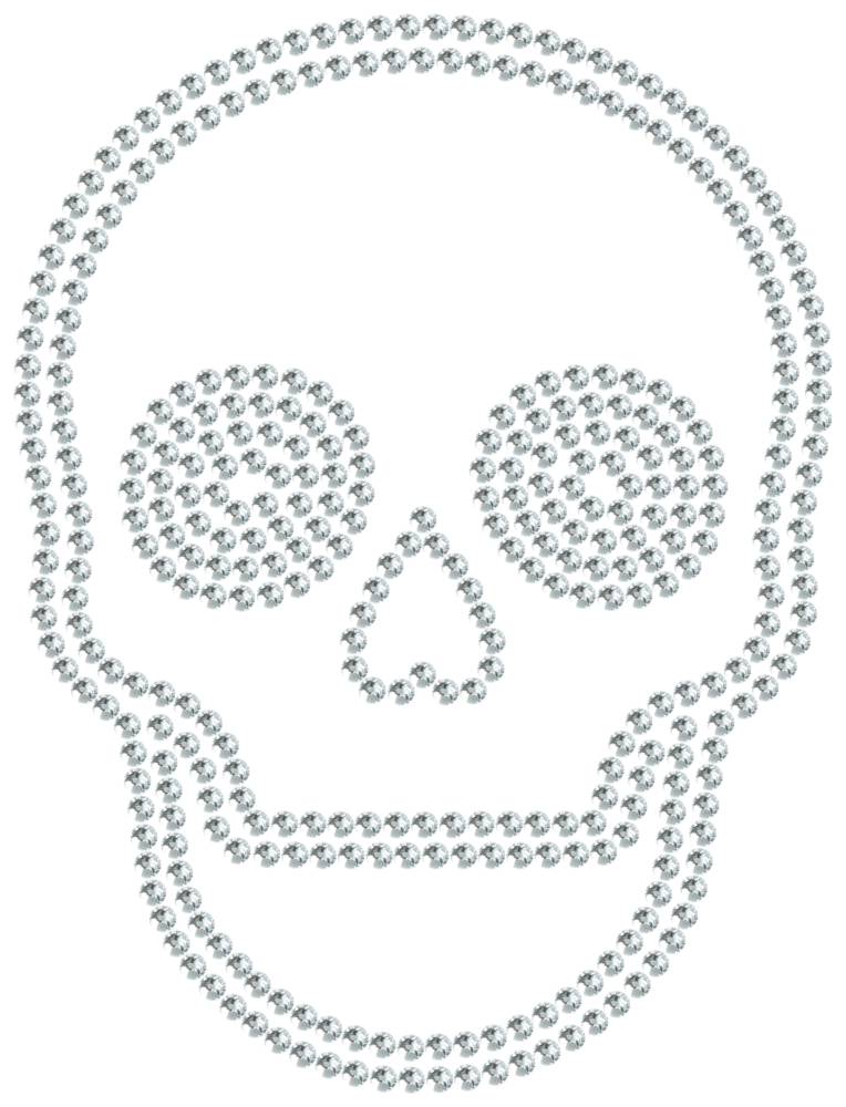 Трафарет Череп — RHT_SCULL2_SS16_CRYSTAL_CLEAR