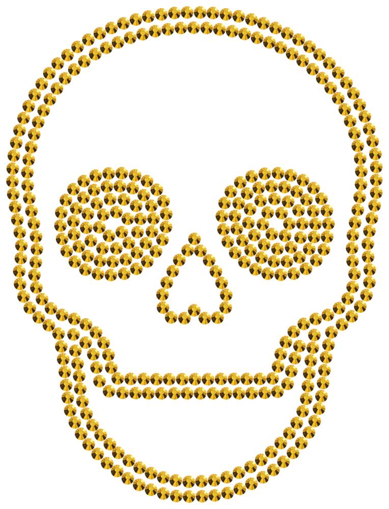 Трафарет Череп — RHT_SCULL2_SS16_GOLD