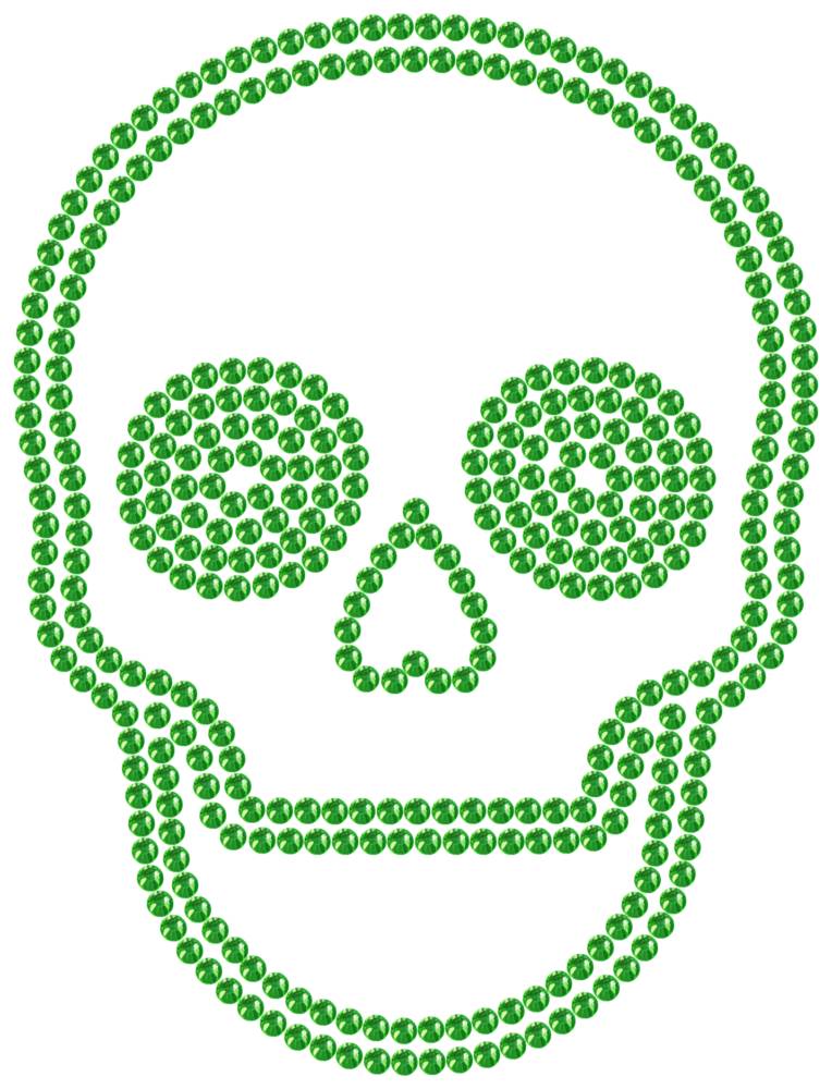 Трафарет Череп — RHT_SCULL2_SS16_LT_PERIDOT