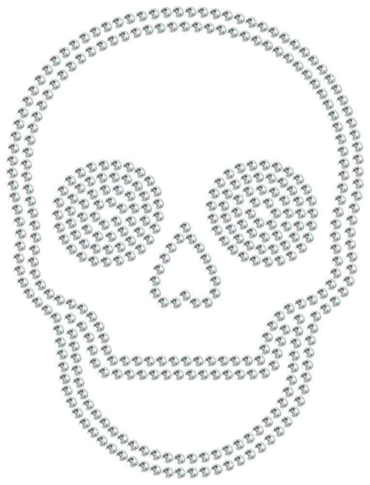 Трафарет Череп — RHT_SCULL2_SS20_CRYSTAL_CLEAR