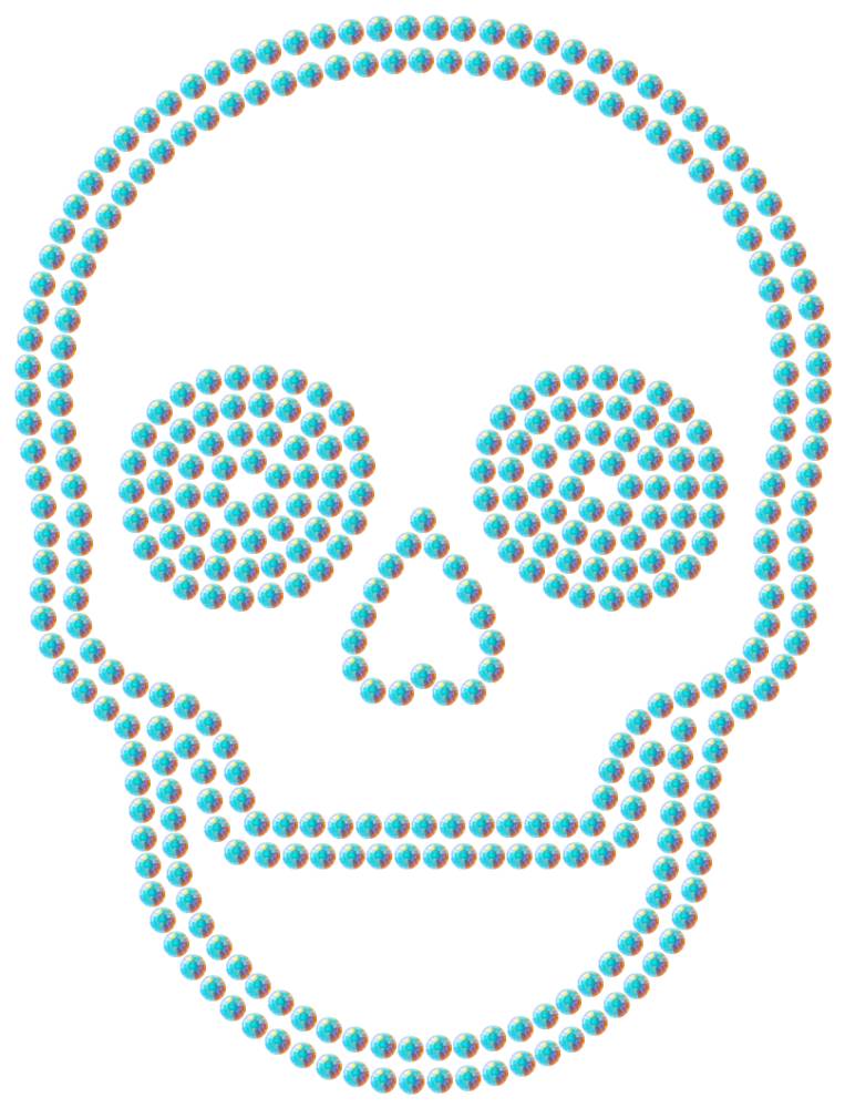 Трафарет Череп — RHT_SCULL2_SS6_CRYSTAL_AB_DMC