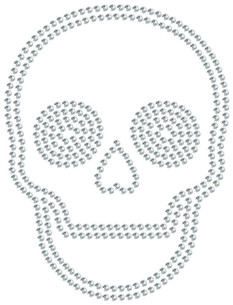 Трафарет Череп — RHT_SCULL2_SS6_CRYSTAL_CLEAR