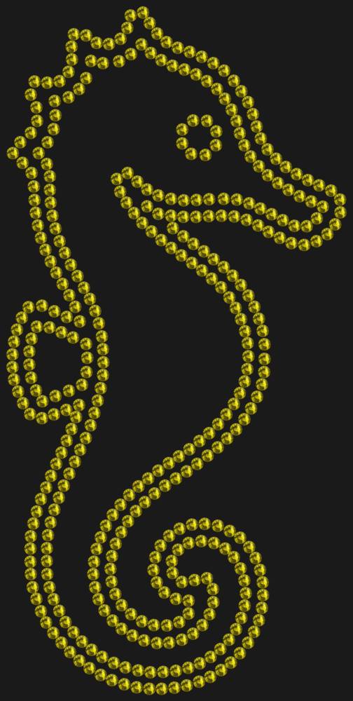 Трафарет Морской конек — RHT_SEAHORSE1_SS10_OLIVE