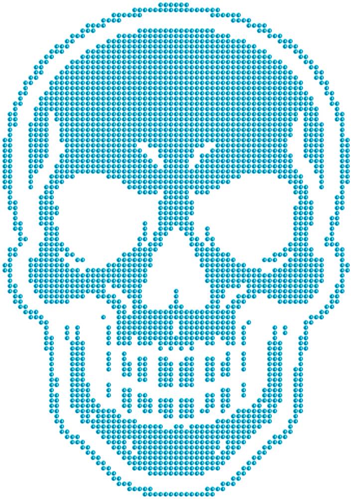Трафарет Череп — RHT_SKULL1_SS10_AQUAMARINE