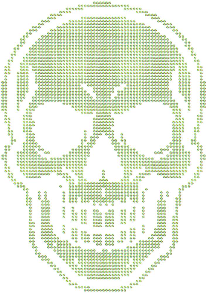 Трафарет Череп — RHT_SKULL1_SS10_CRYSTAL_AB