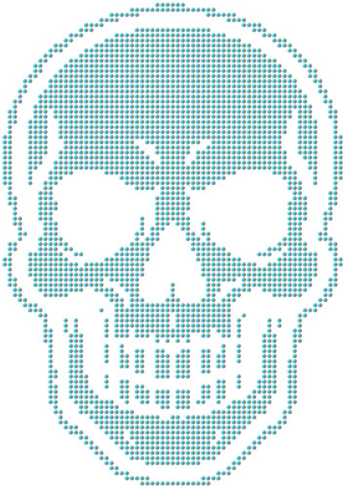 Трафарет Череп — RHT_SKULL1_SS10_CRYSTAL_AB_DMC