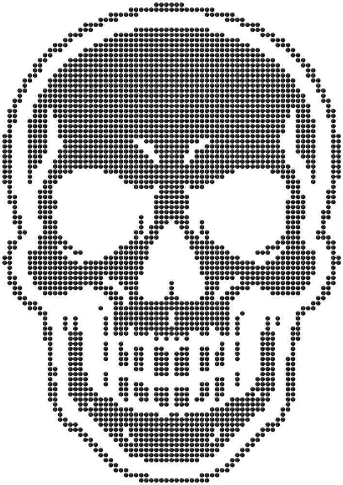 Трафарет Череп — RHT_SKULL1_SS10_JET_BLACK