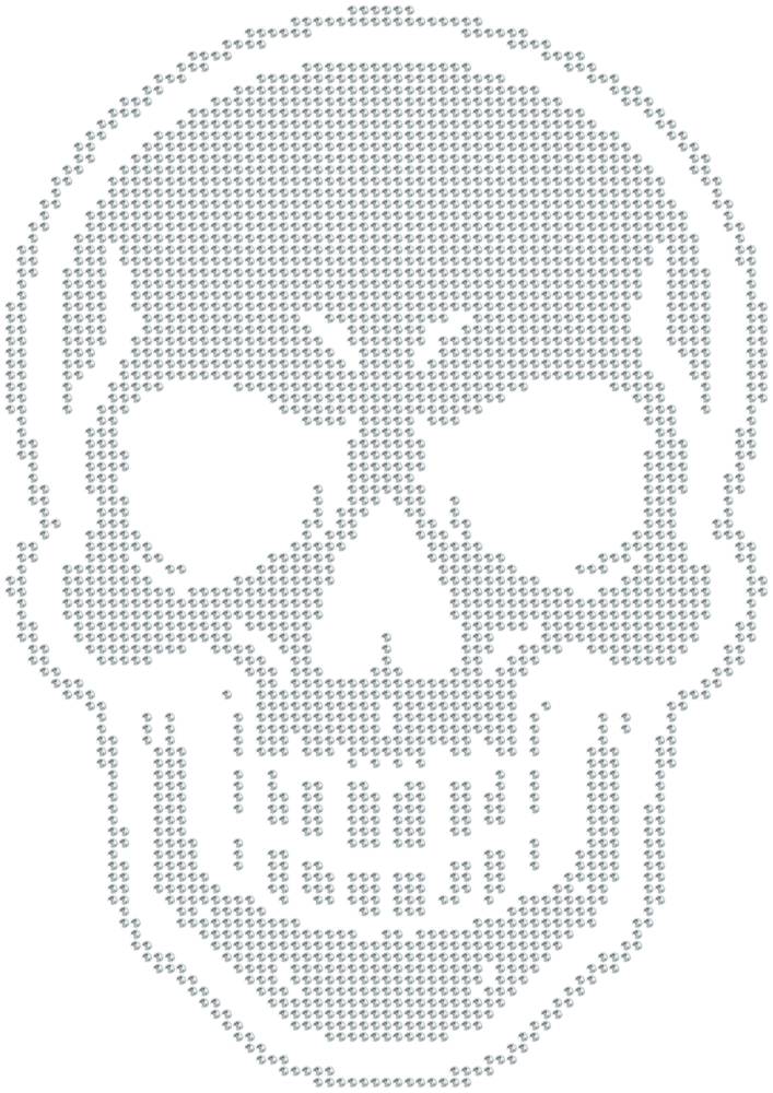 Трафарет Череп — RHT_SKULL1_SS12_CRYSTAL_CLEAR