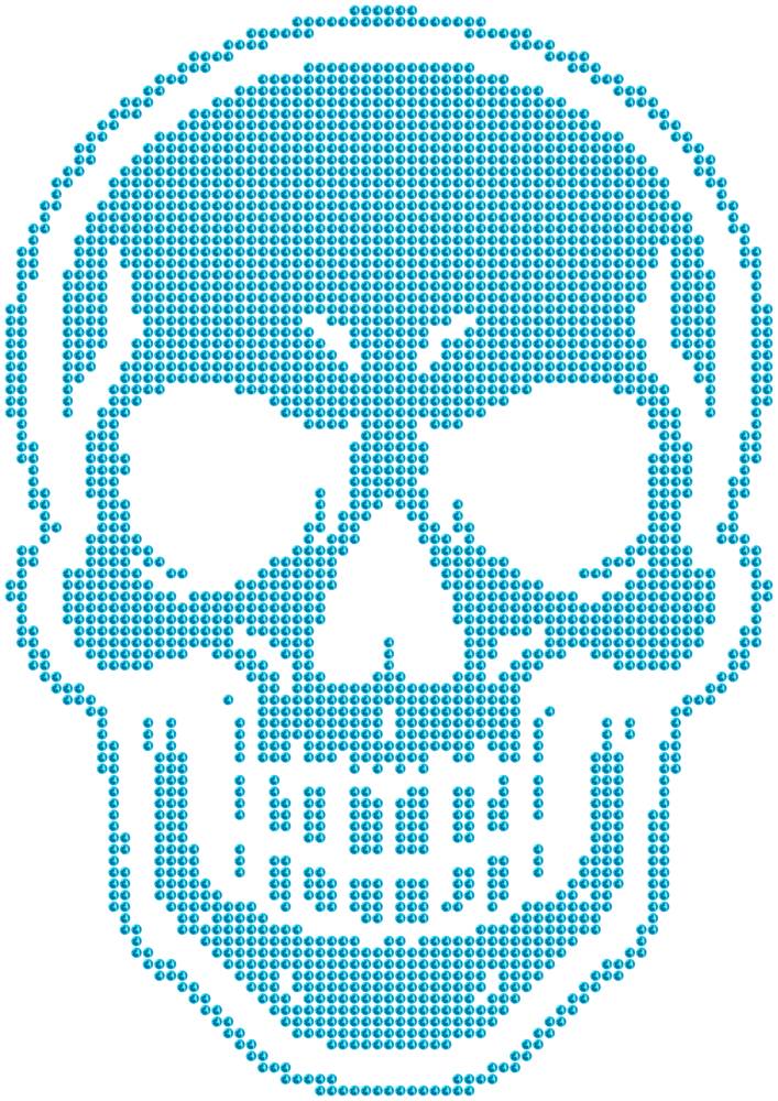 Трафарет Череп — RHT_SKULL1_SS16_AQUAMARINE
