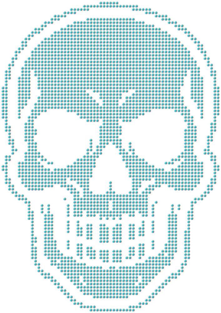 Трафарет Череп — RHT_SKULL1_SS16_CRYSTAL_AB_DMC