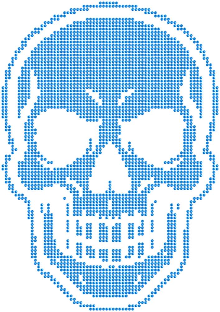 Трафарет Череп — RHT_SKULL1_SS16_LT_SAPPHIRE