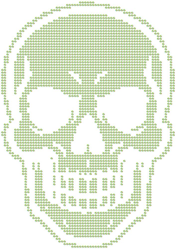 Трафарет Череп — RHT_SKULL1_SS20_CRYSTAL_AB