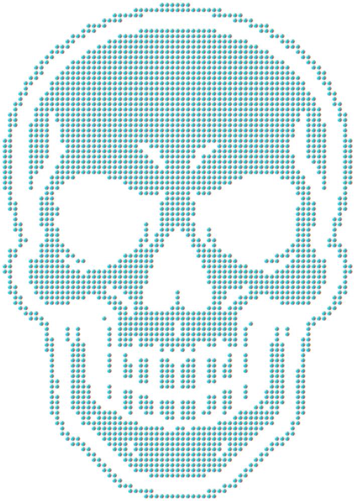 Трафарет Череп — RHT_SKULL1_SS6_CRYSTAL_AB_DMC