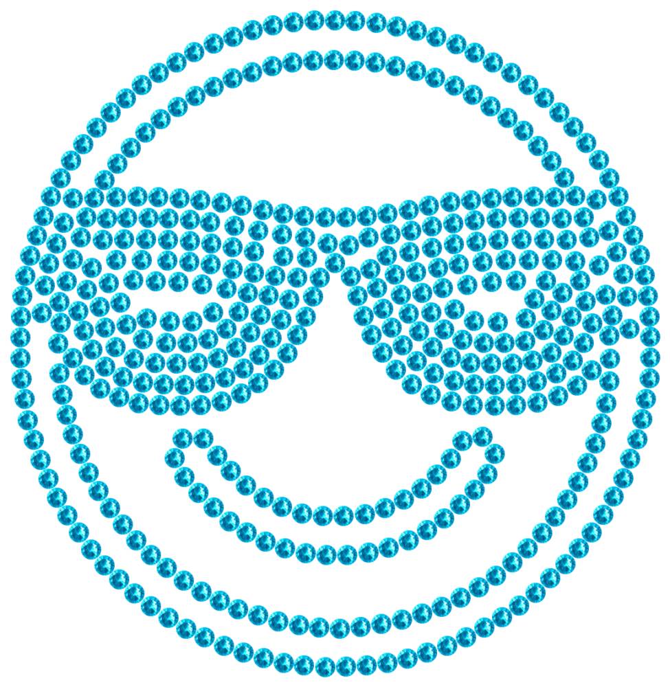 Трафарет Смайлик в очках — RHT_SMILE3_SS10_AQUAMARINE