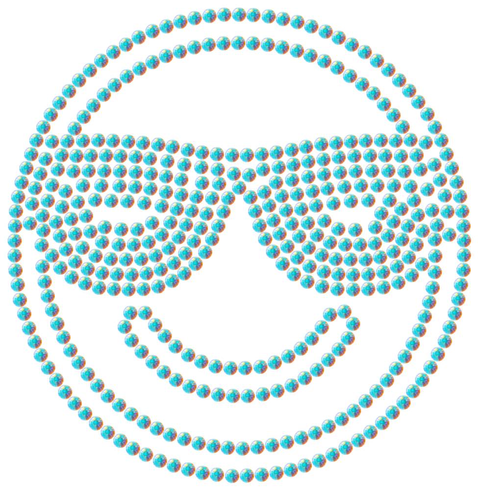Трафарет Смайлик в очках — RHT_SMILE3_SS10_CRYSTAL_AB_DMC