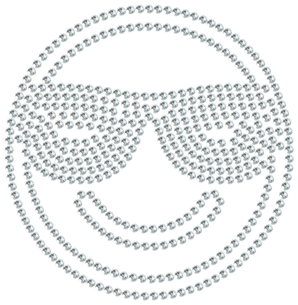 Трафарет Смайлик в очках — RHT_SMILE3_SS10_CRYSTAL_CLEAR