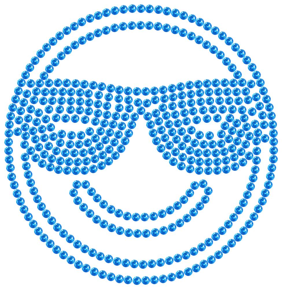 Трафарет Смайлик в очках — RHT_SMILE3_SS10_LT_SAPPHIRE