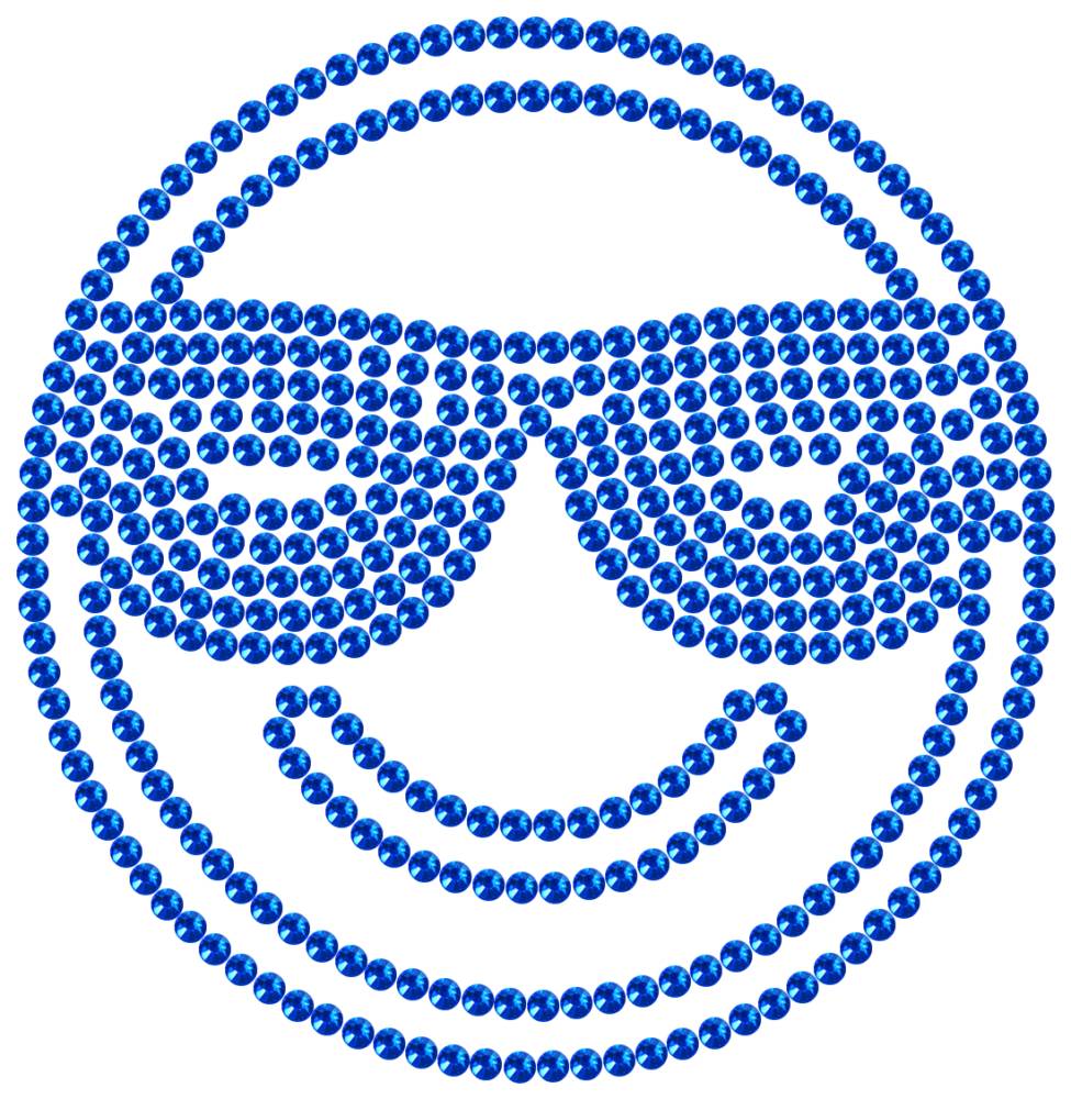 Трафарет Смайлик в очках — RHT_SMILE3_SS10_SAPPHIRE