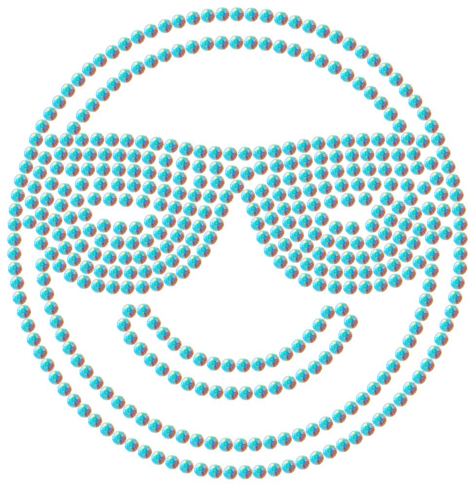 Трафарет Смайлик в очках — RHT_SMILE3_SS12_CRYSTAL_AB_DMC