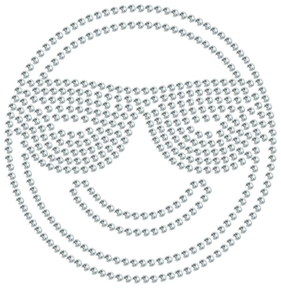 Трафарет Смайлик в очках — RHT_SMILE3_SS12_CRYSTAL_CLEAR