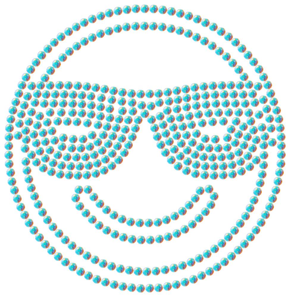 Трафарет Смайлик в очках — RHT_SMILE3_SS16_CRYSTAL_AB_DMC