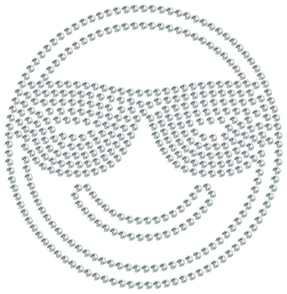 Трафарет Смайлик в очках — RHT_SMILE3_SS16_CRYSTAL_CLEAR