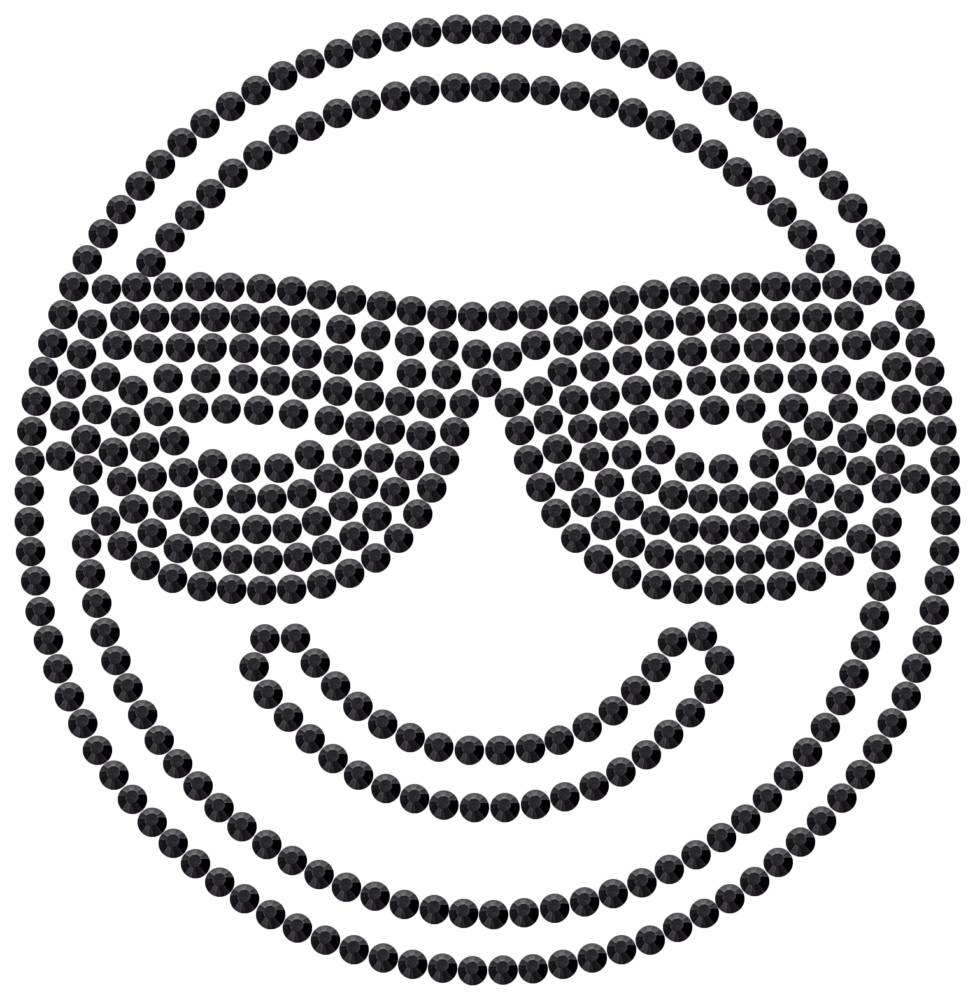 Трафарет Смайлик в очках — RHT_SMILE3_SS16_JET_BLACK