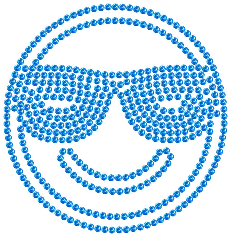 Трафарет Смайлик в очках — RHT_SMILE3_SS16_LT_SAPPHIRE